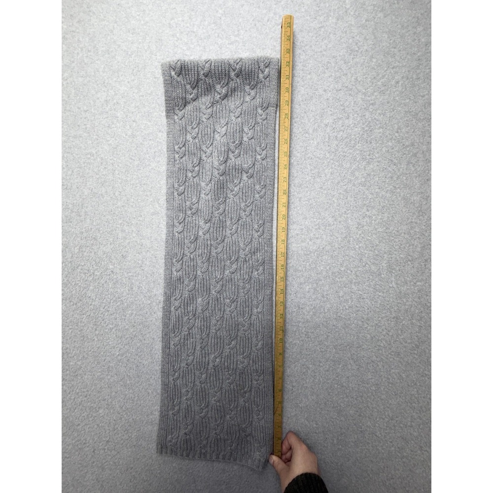 Nordstrom Scarf Womens One‎ Size Gray Cable Cable Knit Wool Cashmere Winter Soft - Picture 5 of 9